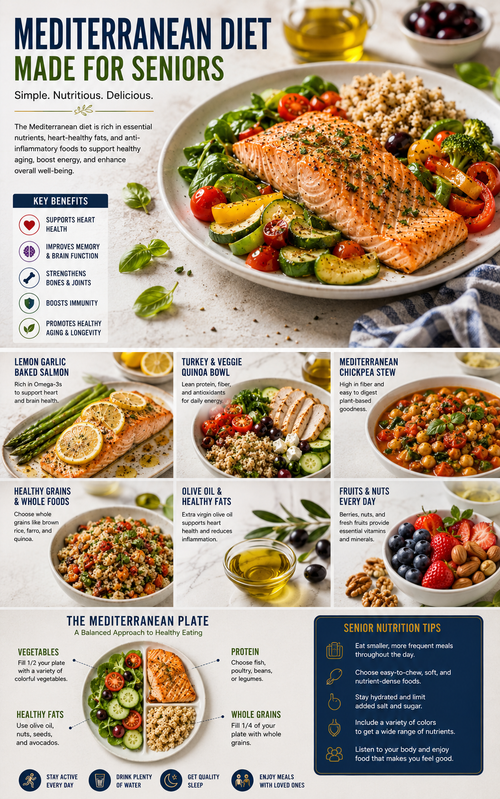 Mediterranean Diet for Seniors | Easy & Heart-Healthy Recipes with a 60-Day Meal Plan